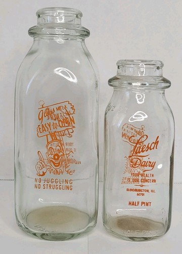 Vintage laesch dairy glass - vintage,