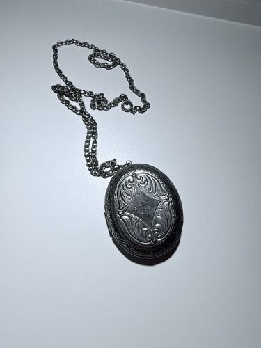 Vintage large silver tone - vintage,