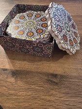 Moroccan Mosaic Ceramic Coaster Set of 6