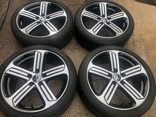 18 VW GOLF CADIZ  5 X 112 ALLOY WHEELS REFURBED CADDY VAN MATCHING BRIDGESTONES
