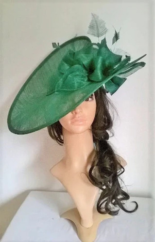 Emerald green sinamay - green, &