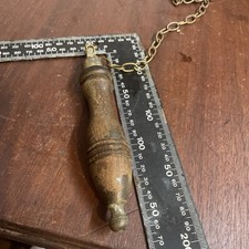 Victorian Toilet System Chain &pull 65x3cm Ring Turned Beech