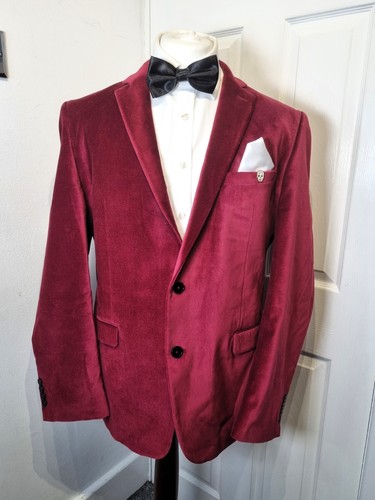 Dobell burgundy velvet - burgundy,