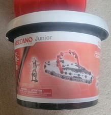 Meccano Junior 150-Piece Free Play Bucket Steam Model Building Kit