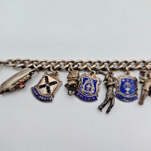 Vintage silver enamel - silver, travel