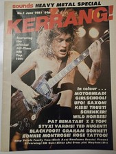 Kerrang! Magazine No. 1 June 1981 First Issue AC/DC Angus Young Ozzy Motörhead