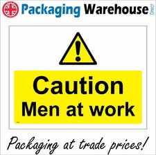 WS939 CAUTION MEN AT WORK ROAD TRAFFIC HAZARD BEWARE WARNING ROADWORKS SIGN