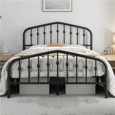 Metal platform bed frame with - metal,