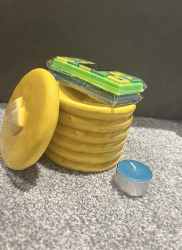 Ceramic yellow pancake stack - ceramic,