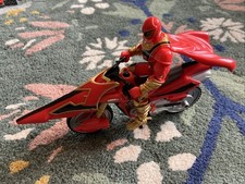 Power Rangers Mystic Force Red Ranger action figure with a Flame Cycle Bike