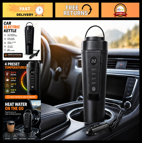 Portable 12v 24v car kettle - 12v/24v,