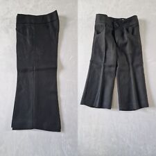 Vintage Boys Flared Trousers  -12- 18 Months- Black Polywool 70s Mint Cond KB28