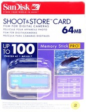 SanDisk Shoot Store 64MB Memory Stick PRO Card (SDMSS-64-C10)