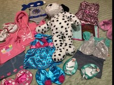 Design-A-Bear Bundle Puppy Dog Teddy And Lots Of Outfits 