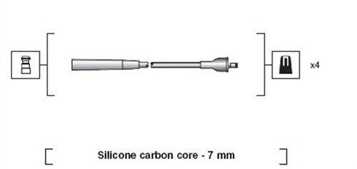 Ignition cable kit for - cable,