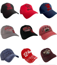 Wales Cymru Welsh Caps Hats with Embroidered Logo Adults One Size UK Seller