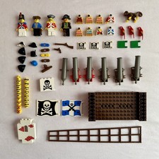 LEGO Pirate Minifigures Spares & Accessories Bundle Ship Parts Heads Flags Canon