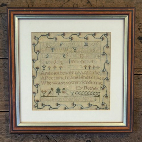 Antique needlework alphabet - antique,