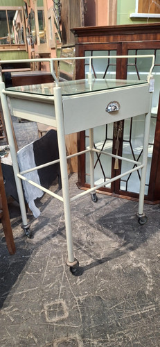 Vintage medical trolley with - medical,