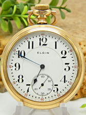 Super Clean Antique Elgin Veritas Railroad Grade 270 3 finger pocket watch 25YR