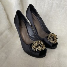 Black Shoes Size 7 EUR 41 Debut Heels Evening Cocktail Party Rhinestone