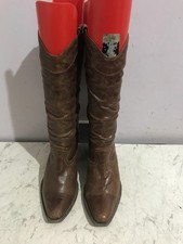 Faith cowboy western size UK 5 BROWN womens leather boots shoes - GF