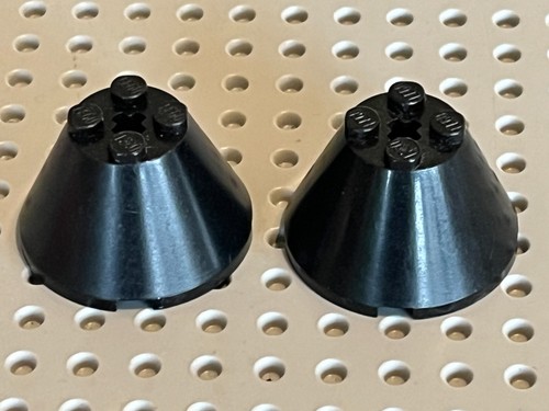 Lego black cone 4x4x2 with - x,