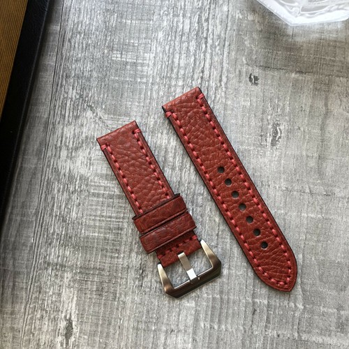 Thick red lychee leather - thick,