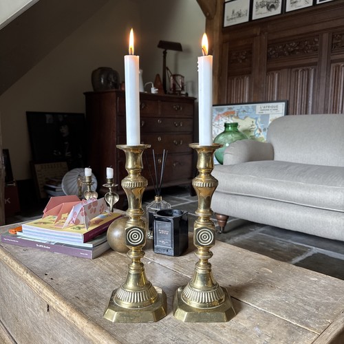Pair vintage antique brass - antique,