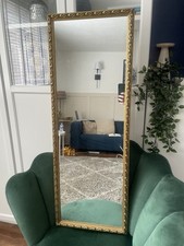 Gilt Baroque Wall Mirror Slim