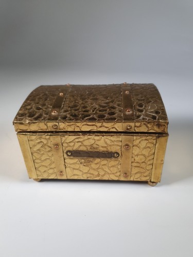 Vintage tea caddy - , brass