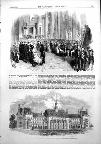 Antique old print mayors - print,