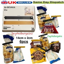 IKEA BEVARA 6pcs XL Food Bag Sealer Clips 14cm Original Packaging Sealed