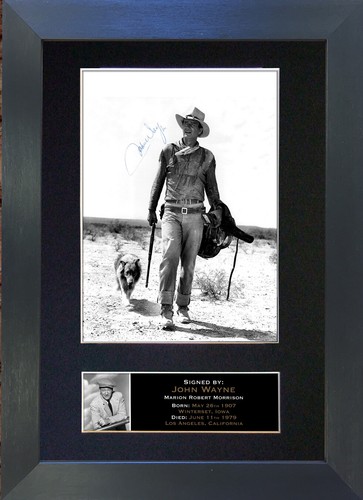 John wayne mounted signed - john,