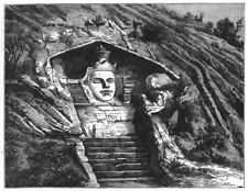 INDIA. Idol of Mandar, near Bhagalpur c1880 old antique vintage print picture