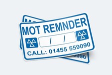 MOT Reminder Sticker Personalized  YOUR Number Garage Sticker MOT Sign QTY 100