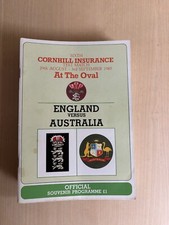 England v Australia - Test Match Cricket Programme - 1985 - Oval