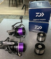 Daiwa Windcast 5000QDA Fishing Reels X2 With Spare Spools X2