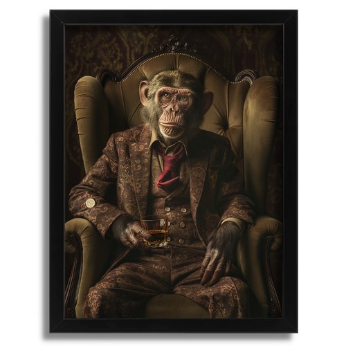 Gangster chimp art - gangster,