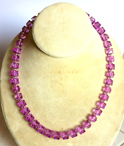 Purple coloured faceted - coloured,