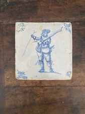 Antique Dutch Delft Tile Of A