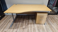 Left Hand (Corner) Cantilever Desk With Pedestal Drawers (Collection NG2 6LE)