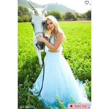 Sherri Hill Blue Stripe 2