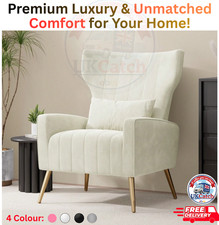 Velvet Recliner Armchair with