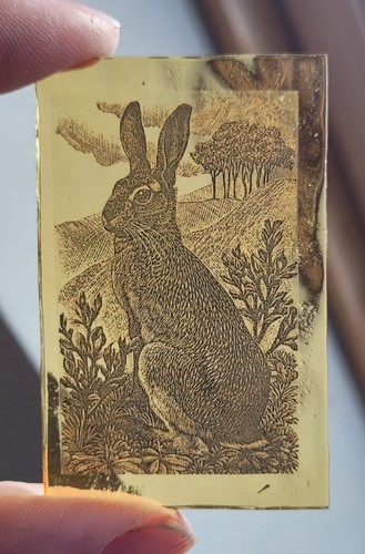 Stained glass hare rabbit - glass,