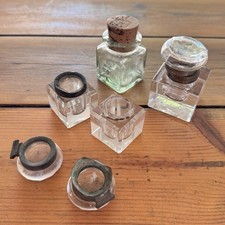 Vintage Glass Ink Bottles