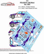 DECALS 1/43 REF 0111 PEUGEOT
