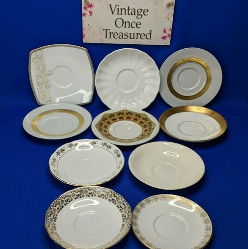 Vintage china saucers - 10,