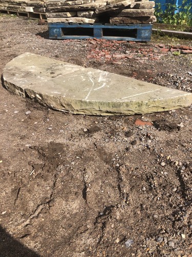 Reclaimed york stone door step - door,