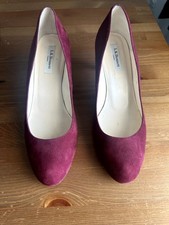 L.K Bennett high heel court shoes, oxblood or burgundy red. 7